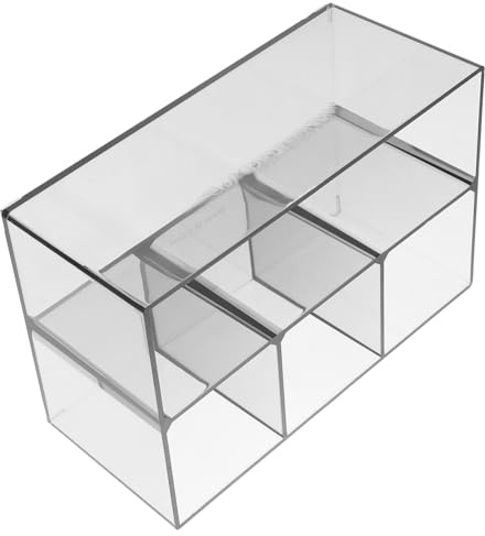 Mikikit Portapennelli per Trucco Organizer da Scrivania in Acrilico Scomparti per Pennelli da Trucco e Cosmetici Design Elegante