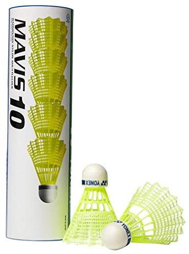 YONEX Mavis 10 Badminton Shuttlecocks, Yellow, Medium