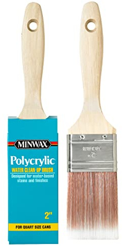 Minwax 427320008 Polycrylic Wood Stain Brush, 2”, White