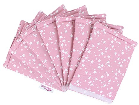 babybay Nestchen Ultrafresh Piqué passend für Modell Maxi, Boxspring, Comfort, Mini und Midi, beere Sterne weiß