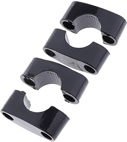 Aleación de aluminio negro 22mm manillar grasa barra elevador montaje abrazadera adaptador universal moto Quad Bike