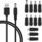 ShiSheng USB to DC Power Cable 1 Pcs Universal 5V DC with 11 Connector Tips 1M USB Power Cable Interchangeable Plugs Connectors