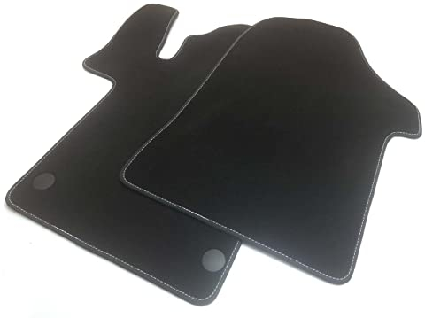 Fußmatten für Mercedes V-Klasse W447 Velours (Ziernaht Silber) Matten Original Qualität Automatten, Vorne