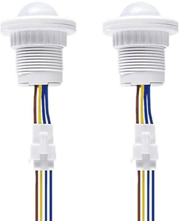 Pir Infrared Motion Sensor Switch for 110V 220V Light Fixtures with for Auto On Off Function 4-6M Detection Range 110 Degree Angle for Lamps and Ceiling Lights