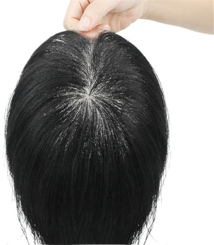 Parrucca da uomo lunga 15 cm Toupet da uomo, naturale, corta, traspirante, per l'uso quotidiano (16 x 21 cm)