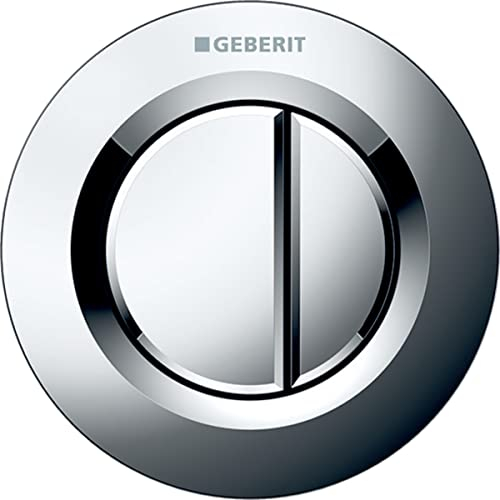 Geberit 116,043.21,1-Pulsante pneumatico a distanza 01, a muro, per scarico doppio, per Sigma 8 cm, colore: cromo lucido