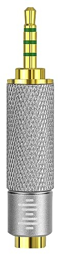 GEEKRIA Kopfhörer-Stecker-Adapter, Aluminiumlegierung, Konvertierungs-Audio-Stecker, vergoldeter Adapter (2.5mm Male to 3.5mm (1/8'') Balanced Female)