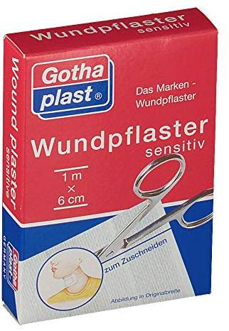Gothaplast Wundpflaster sensitiv 1mx6cm, 2er Spar-Set. Sanftes Vliespflaster für die empfindliche Haut.