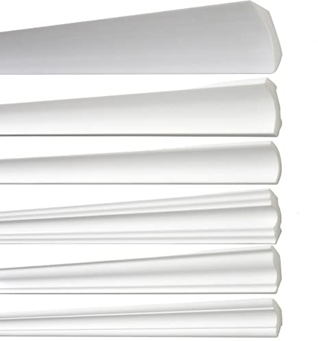 Decosa Deckenleiste Set A40 Simone 30 x 30 mm - Edle Stuckleisten in Weiß - 20 Stück à 1,5 m Länge - Zierleisten aus Styropor für Decke oder Wand