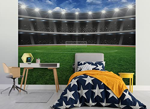 Walltastic Football Crazy Wallpaper Mural, FSC Paper, Multi, 8 feet High x 10 feet Wide, 1 Size