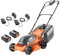 Flymo 36V EasiStore 340R Cordless Lawnmower Kit – x2 18V Power For All Battery and Charger included, 34cm Cutting Width, Striped Lawn Finish, Close Edge Cutting, 35L Grass Box, Lightweight