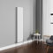 NRG 1800x354mm Gloss White Radiator Vertical Oval Panel Bathroom Designer Double Rad Central Heating