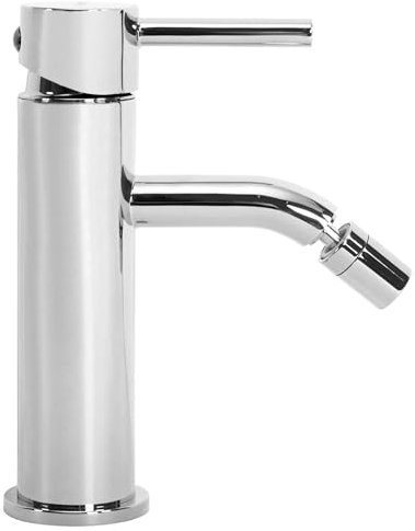 Rea Robinet de bidet Lungo Chrome Mitigeur monocommande en Laiton pour WC Toilette Salle de Bain (Chrome)