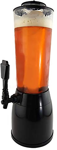 Dispensador de Cerveza Dispensador de torre de cerveza 2.5L, dispensador de bebidas con luces LED, grifo y tubo de hielo extraíble, capacidad hasta 3.8L Dispensador de Bebidas