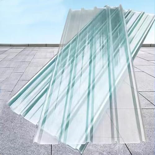 2mm Thick Clear Roof Sheet,Flame Retardant Roofing Sheets Corrugated Sheet,90% Light Transmittance Sunroom Daylighting Plate,Cladding Walling Sheeting,Length 0.9-2.4m (0.9x0.5m/35x20in)