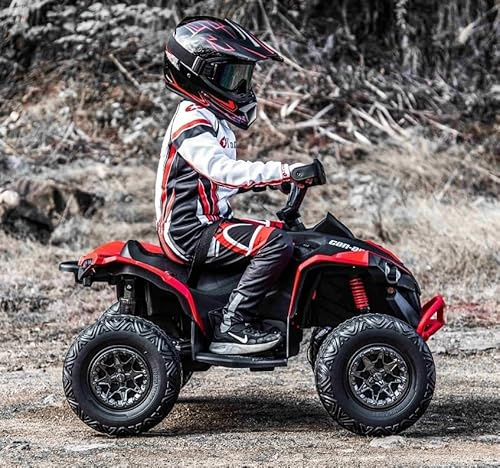 INDALCHESS Quad eléctrico Can-Am Renegade 12V niños de 2-7 años, 2 Motores, Ruedas de Goma, Rojo, sin Mando RC