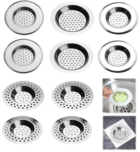 GOTFUN Dräneringssil, rostfritt stål, handfatsil, hårsil, dusch, dräneringssil, diskbänk, dusch för badrum, kök, dusch, badkar, diskbänk, universell rostfri stopp, handfat (5 storlekar)