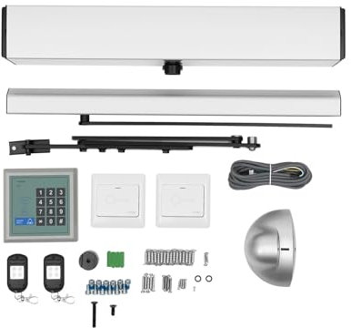 50W Automatic Swing Door Opener 100kg Heavy Duty Swing Door Operator Closer with Remote Control, Swing Gate Motor Opener with 120° Max Opening Angle, Electric Door Opener Door Operator for Handicap