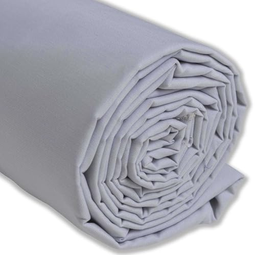 IPEA Tissu en Popeline de Coton Gris Perle – 200 cm x 150 cm – Made in Italy - Coton pour Couture, Vêtements, Doublures, Décoration, Accessoires, Patchwork, – Tissu Toile pour Coudre