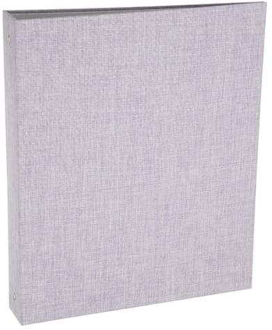 PATIKIL A4-storlek 3-ringsmapp, 1 st 1 tums runda ringar, hållbar linnehäftning, passar för 8,5 x 11 papper, recept, foto, kontor, ljuslila