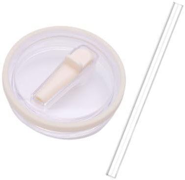 Leak Proof Lid Replacement for Stanley Quencher 40oz Tumbler Flip Straw Lid for Stanley Replacement Cup Lid with Straw Spill Proof Splash Resistant Lids for Stanley Travel Cup Accessories(White)
