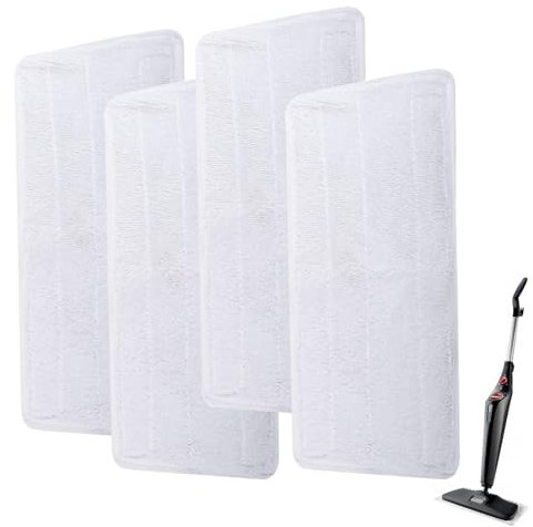 4 Stück Ersatzbezug Dampfreiniger Ersatztücher, Wiederverwendbar Bodenwischer Ersatzbezug Dampfreiniger, Waschbar Ersatz Mikrofaser Dampfreiniger, Kompatibel Mit Vileda Steam XXL
