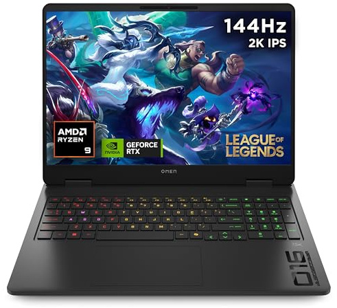 HP OMEN 16 Gaming Laptop | AMD Ryzen 9 8940HX | 32GB RAM | 1TB SSD | NVIDIA GeForce RTX 5070 | 144 Hz 2K IPS Anti-glare Display | Windows 11 Home | AMD FreeSync Technology | Fast Charge | 16-ap0801sa