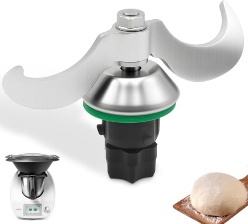 Teigmesser für Thermomix TM7 TM6 TM5, Edelstahl Mixmesser Zubehör, Kein Teig-Rückstand, Einfach zu Reinigen, Kompatibel mit Vorwerk Thermomix TM5/TM6 Küchenmaschine