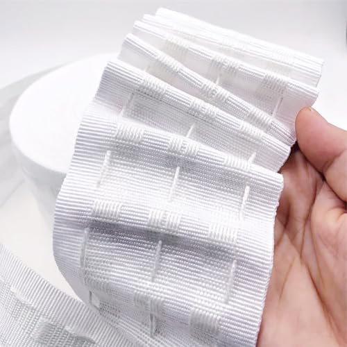 Dansunny Cinta Fruncidora de Cortinas para Rieles y Ganchos (7.5 cm de ancho, 6 m de largo)