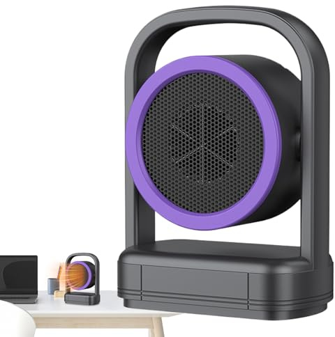 Stufetta Mini | Riscaldatore Da Tavolo Elettrico 500W Con 2 Impostazioni Di Temperatura,Riscaldamento Veloce Riscaldatore Per Stanze | Per Interni Ufficio Bagno Camera Garage Auto Inverno