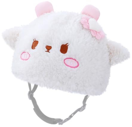 Soapjuice Ski Helmet Cover,Fun and Eye-Catching Plush Hat, Snowboarding and Skiing Helmet Accessory,Fits Most Standard Helmets,Winter Headgear (Pink)