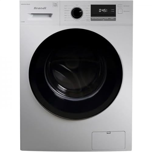 Lave-linge hublot BRANDT LLC124S - 12 kg - L60cm - Induction - 1400 trs/min -Silver