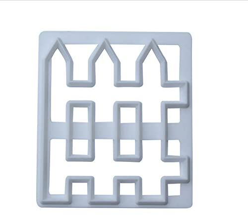 VIFERR Fondantform, Holzzaun-Ausstecher Kunststoff Fondant Schneideform Zaun Kuchen Form DIY Backwerkzeug Kuchenrand Dekoration