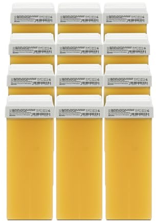 RESTASE | Fettlösligt Roll On Hårborttagningsvax, tallharts och bivax, för alla hudtyper, 12 x 100 ml, tillverkad i Italien
