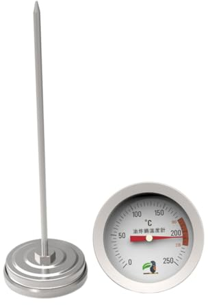 HAKIDZEL Termómetro De Acero Inoxidable Para Aceite Medidor De Temperatura De Azúcar Detector De Temperatura De Jarabe Para Uso Doméstico Sonda De Clip Orificio