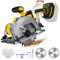 5.5'' Cordless Circular Saw for Dewalt 18V Battery (No Battery), Brushless Motor with 2 Blades, 0-45° Cutting Angle, Max Cutting Depth 1.9(90°), 1.57(45°), Idea for Wood, Plastic, Soft Metal