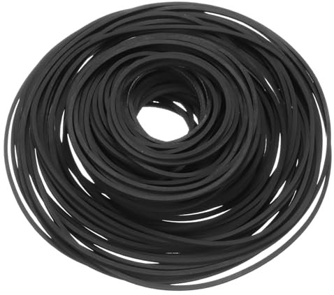 sourcing map 100 Pcs Recorder Rubber Belts, Folded Length 40-135mm Cassette Recorder Belt Machine Repair Mix Flat Cassette Tape Machine Rubber Belts for DVD CD LD VCR Repeater Drives, Width 1mm