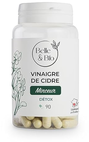 Minceur et digestion équilibrée – Vinaigre de Cidre – 90 Gélules – Complément Alimentaire BELLE&BIO – Fabriqué en France