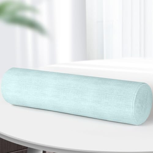 UWOBTN Almohada de Cuello Redondo, Yoga Cojín Cilíndrico, Esponja de Memoria，Almohada Lumbar Larga, con Funda Extraíble para Dormir, Sofá, Silla, Coche, Cama y hogar(5@,15x70cm/6x27in)