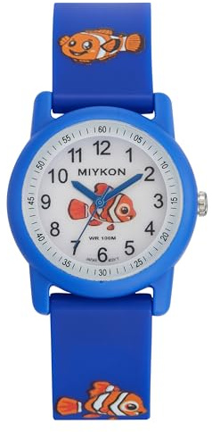 Miykon Kids Watches for Boys and Girls - Educational Gift for Kids Aged 3-15, Toddlers, Preschoolers, and Children - Easy to Read Analog Watch, Soft Resin Band, Japan Quartz, 100M Water Resistant