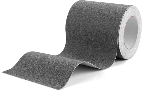 AKOLAFE Anti Slip Tape 150mm x 10m PVC Grip Tape High Traction Strong Safety Stair Treads Heavy Duty Grip Tapes Self Adhesive Staircases Grips for Outdoor and Indoor, Grey