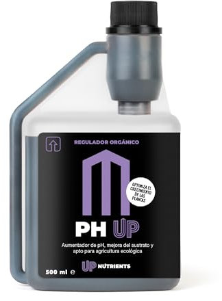 UP NUTRIENTS Subitore PH UP 500 ML per piante | Aumentatore pH suolo coltivazioni e fiori | correttore regolatore 100% biologico adatto agricoltura biologica | bottiglia con dosatore
