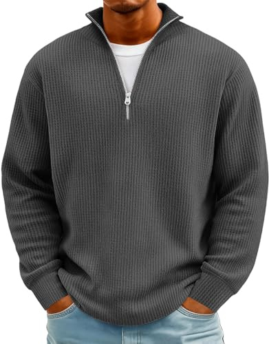 Tee Shirt Manche Longue Homme Chaud, Pull Col Montant Homme Marque Hiver Sport T Shirt Basique Grande Taille Zippé Sweat Chic Haut Sportswear Vêtements(Noir,4XL)
