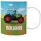 Striefchen® Kunststoff Kindertasse für Jungen mit Wunschname bedruckt - verschiedene Motive Traktor Grün