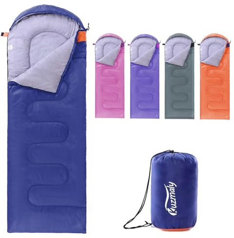 Kuzmaly Camping Sleeping Bag 3 Seasons Lightweight &Waterproof with Compression Sack Camping Sleeping Bag Indoor & Outdoor for Adults & Kids