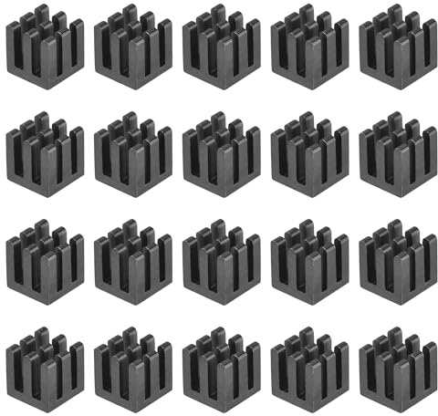 sourcing map 10x10x10mm Alluminium Dissipateur Chaleur Radiateur Électronique pour MOS IC Puce Noir 20pcs