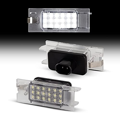 Recambo LED-registreringsskyltbelysning Skyltbelysning med E-godkännande | Plug & Play | CanBus felfri | SMD registreringsskyltbelysning kompatibel med Renault Clio III | Typ BR/CR | BJ 2005 11.2007