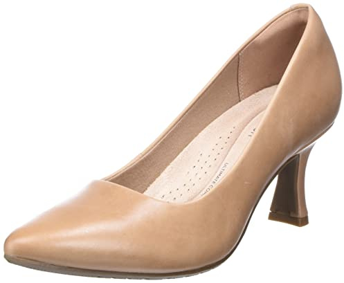 Clarks Kataleyna Gem, Zapatos de tacón Mujer, Warm Beige Leather, 39.5 EU