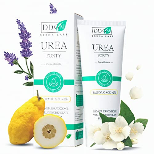 DDGM Crema Piedi Secchi Screpolati Urea 40%. Crema Idratante crema mani rigenerante per calli, duroni, ruvidi e pelle disidratata. Ammorbidente con acido salicilico +2%