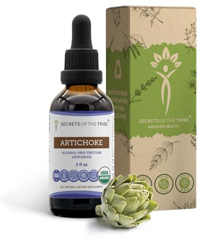 Secrets of the Tribe Artichoke USDA Organic | Alcohol-Free Extract, High-Potency Herbal Drops | Made from 100% Certified Organic Artichoke (Cynara scolymus) Dried Leaf 2 oz